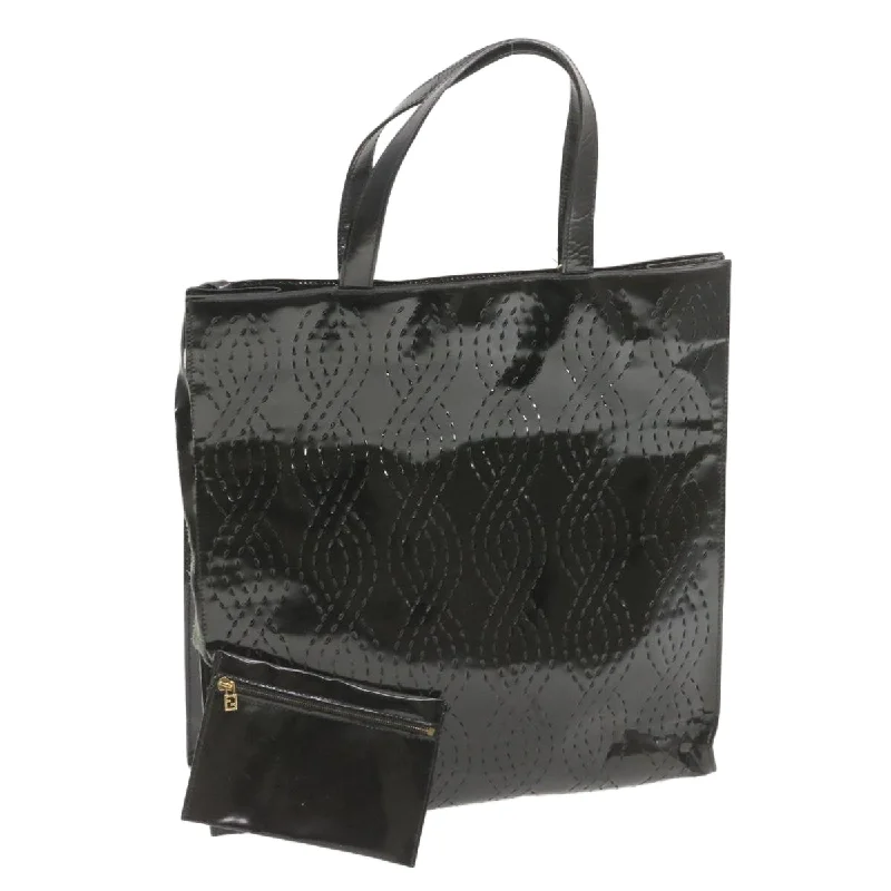 FENDI Tote Bag Coated Canvas Black  rd1453