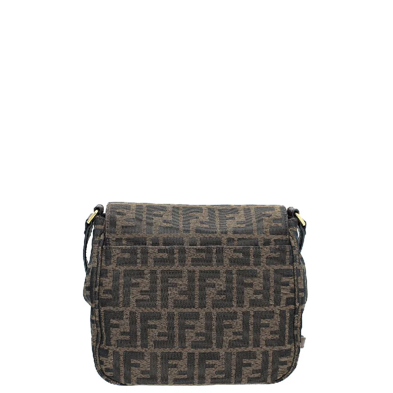 Fendi Tobacco Zucca Crossbody Flap Bag