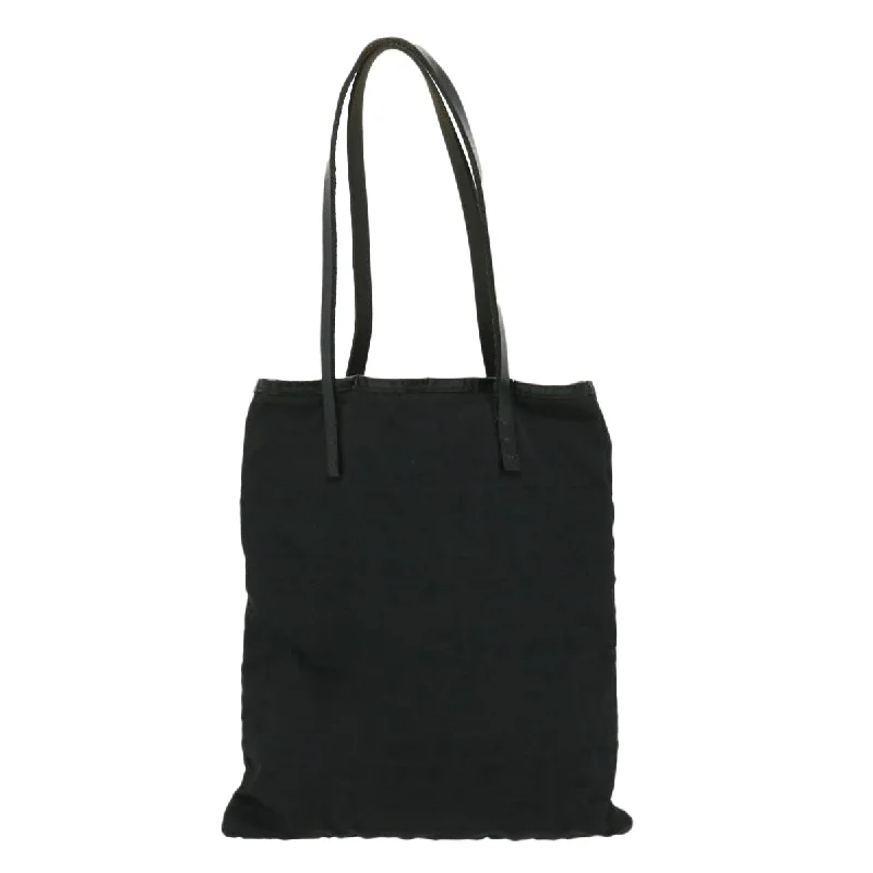 FENDI Zucca Canvas Tote Bag Nylon Black  ti664