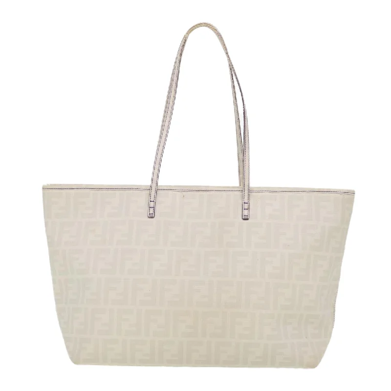 FENDI Zucca Canvas Tote Bag White 8BH185-UZD 108-211  am4133