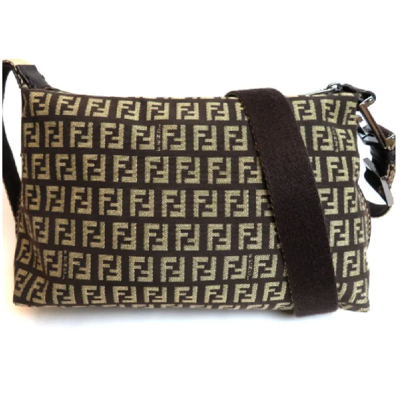 Fendi Zucchino Canvas Crossbody Bag - '10s