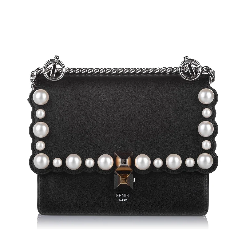 Fendi Small Kan I Pearl Leather Crossbody Bag (SHG-10384)