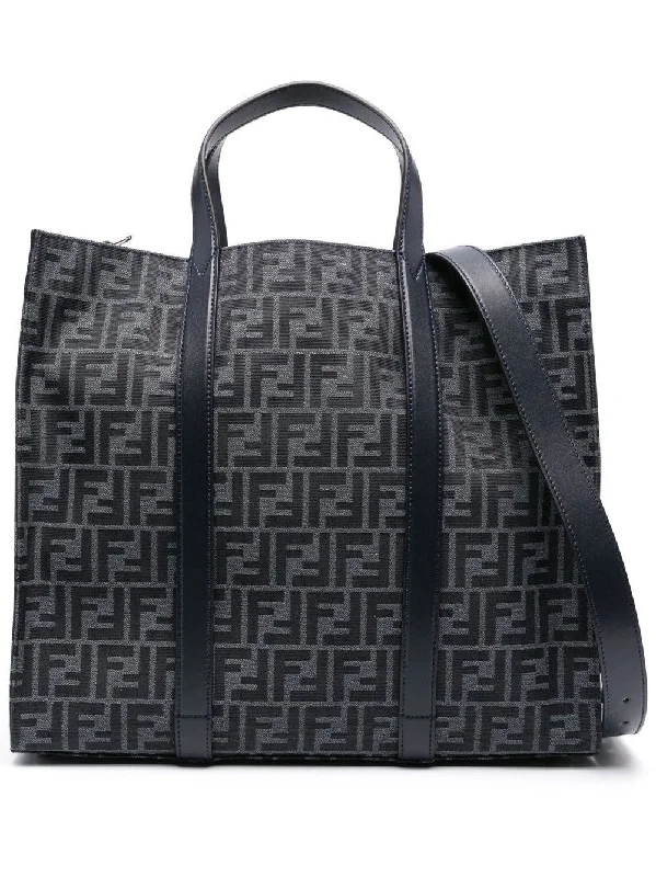 Fendi Men Ff-Jacquard Tote Bag