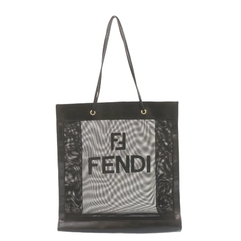 FENDI Tote Bag Nylon See-through mesh Black  am1409g