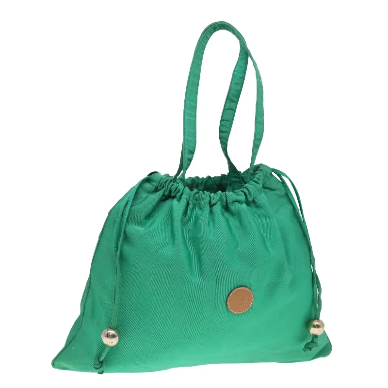 FENDI Purse Tote Bag Nylon Green  78279