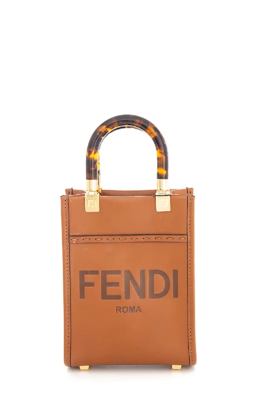 Fendi Brown Mini Sunshine Shopper Handbag