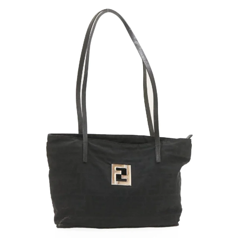 FENDI Zucca Canvas Tote Bag Black  rd1651