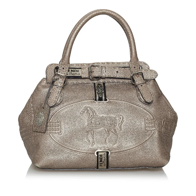 Fendi Selleria Borghese Leather Handbag (SHG-28253)