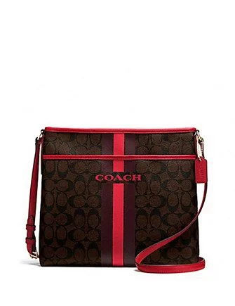 Coach Signature Varsity Stripe File Crossbody Bag