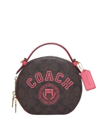 Coach Canteen Crossbody In Signature Canvas With Varsity Motif