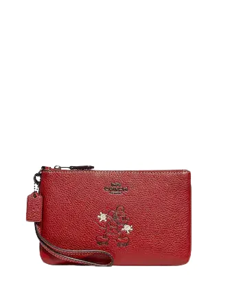 Coach Disney X Coach Small Wristlet With Mickey Motif