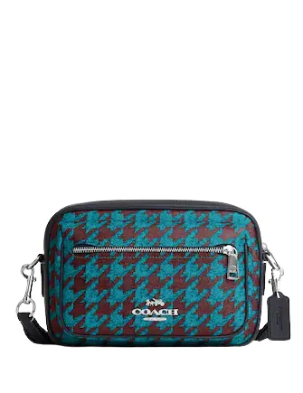 Coach Elias Crossbody With Houndstooth Print