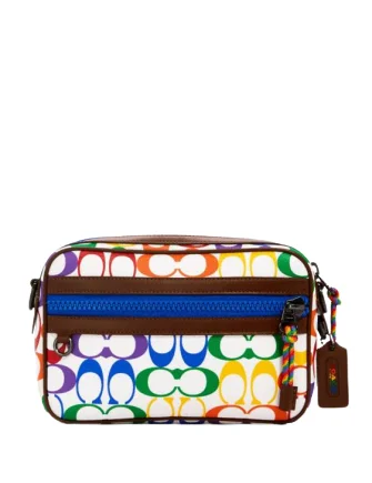 Coach Graham Crossbody In Rainbow Signature Canvas