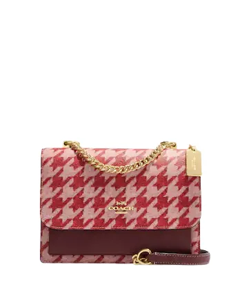 Coach Klare Crossbody With Houndstooth Print