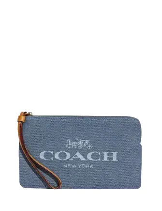 Coach Large Corner Zip Wristlet With Coach