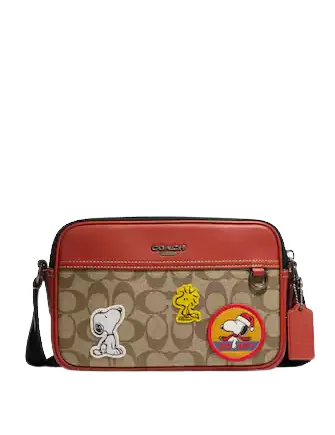 Coach X Peanuts Graham Crossbody In Signature Canvas With Patches