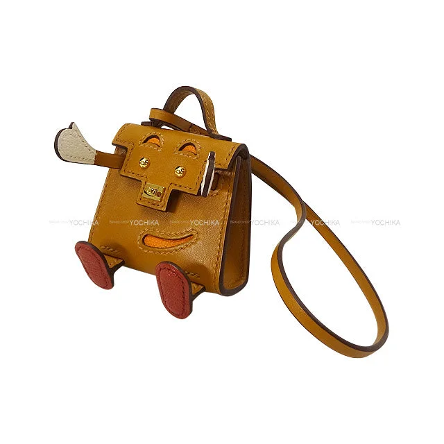 2021SS HERMES bagcharm Bijoux de SAC Kelly doll Bijoux de SAC Kelly doll Bag Charm Naturel-Sable/Orange/Nata/Brique(36) Veau Tadelakt Gold HW Stamp B[BRAND NEW][Authentic]