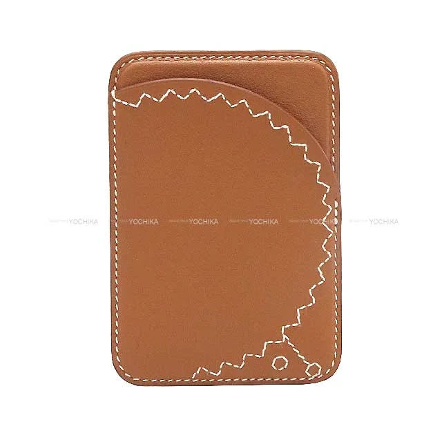 HERMES card holder Magsafe Eric cardholder hedgehog Gold Veau Swift Stamp B[BRAND NEW][Authentic]