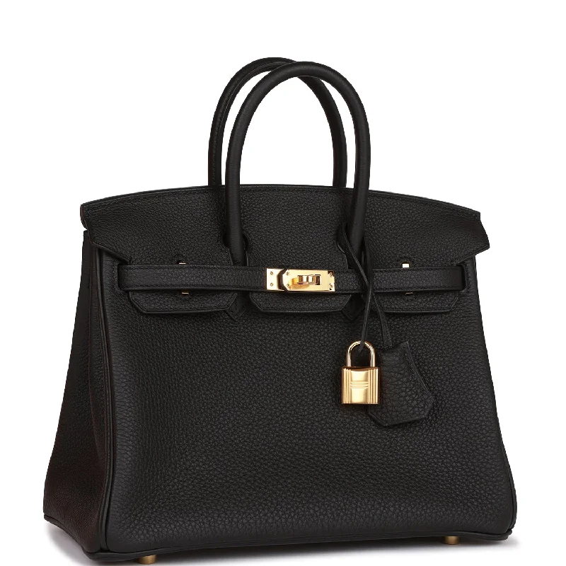 Hermes Birkin 25 Black Togo Gold Hardware