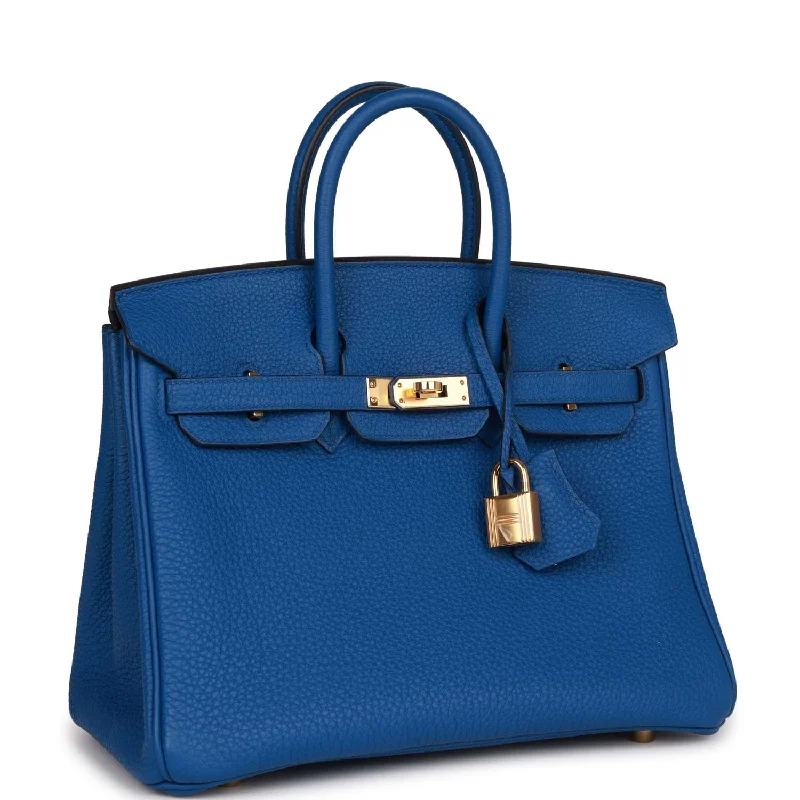 Hermes Birkin 25 Bleu France Togo Gold Hardware