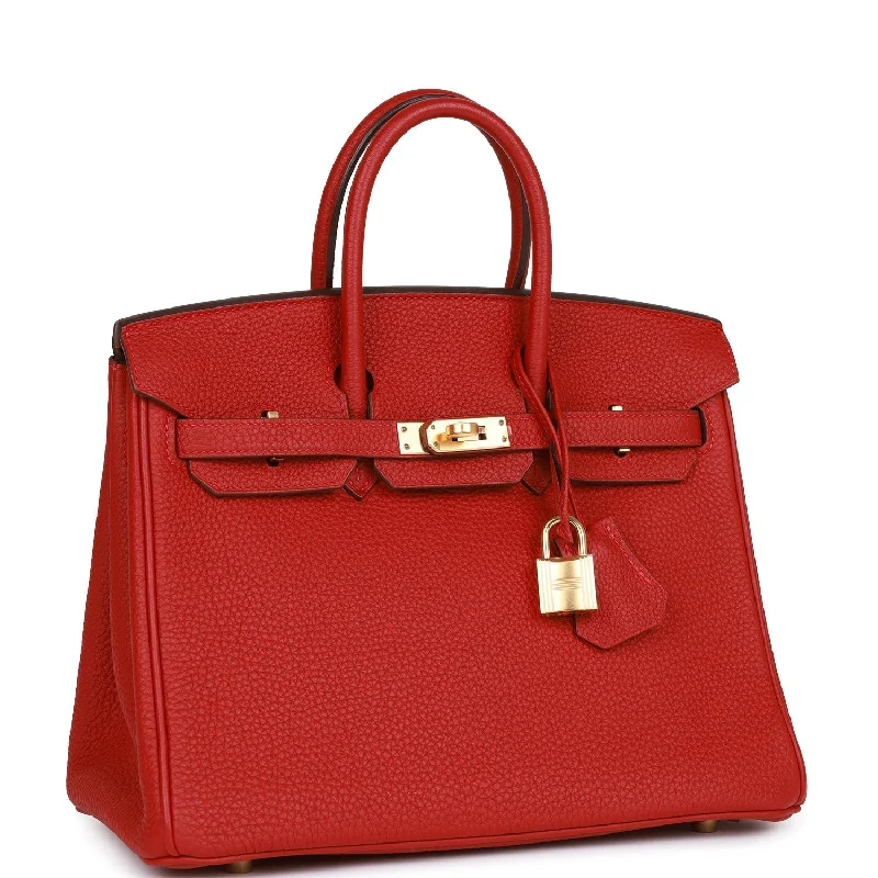 Hermes Birkin 25 Rouge Vif Togo Gold Hardware