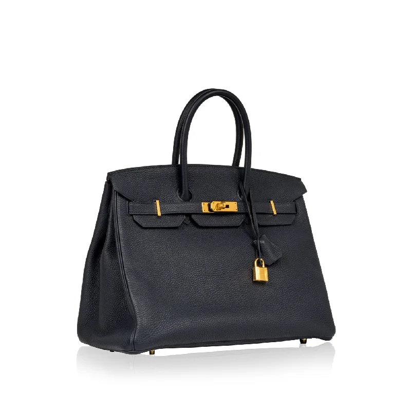 Hermes Birkin 35 - Blue Indigo Togo - GHW