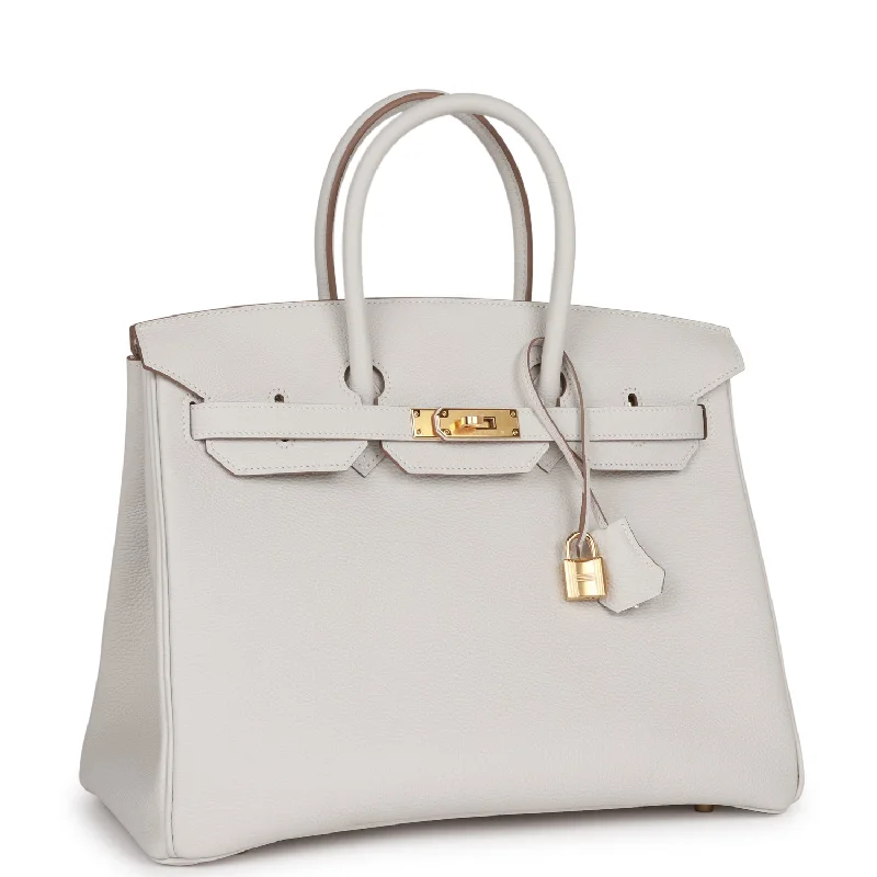 Hermes Birkin 35 Gris Pale Togo Gold Hardware