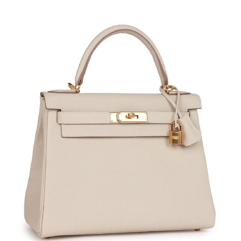 Hermes Kelly Retourne 28 Craie Togo Gold Hardware