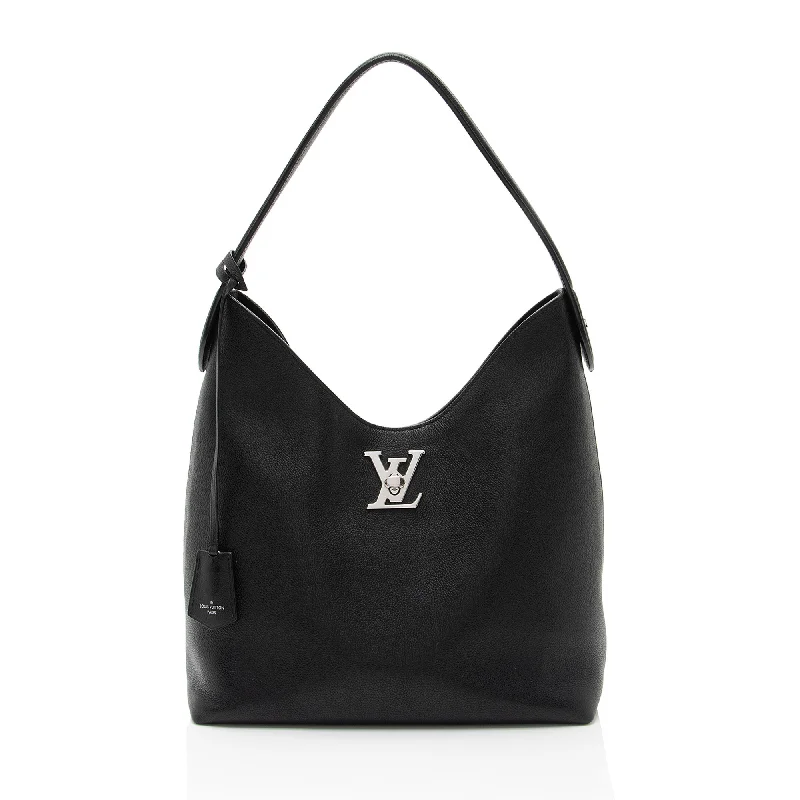 Louis Vuitton Calfskin Lockme Hobo (SHF-7tQkNs)