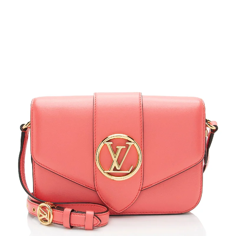 Louis Vuitton Calfskin LV Pont 9 Shoulder Bag (SHF-IZd7W4)