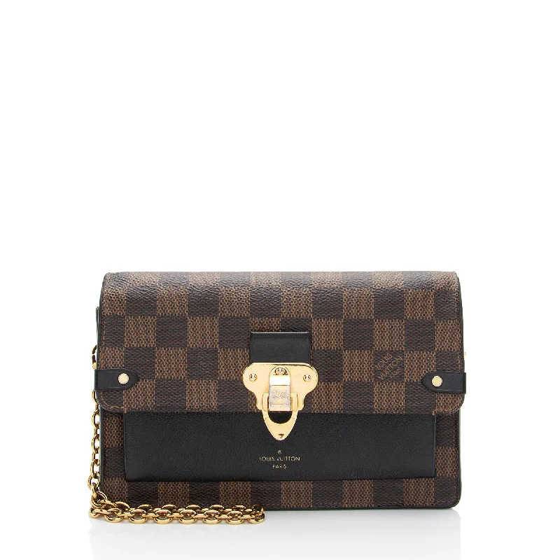 Louis Vuitton Damier Ebene Vavin Chain Wallet (SHF-UNrDGN)