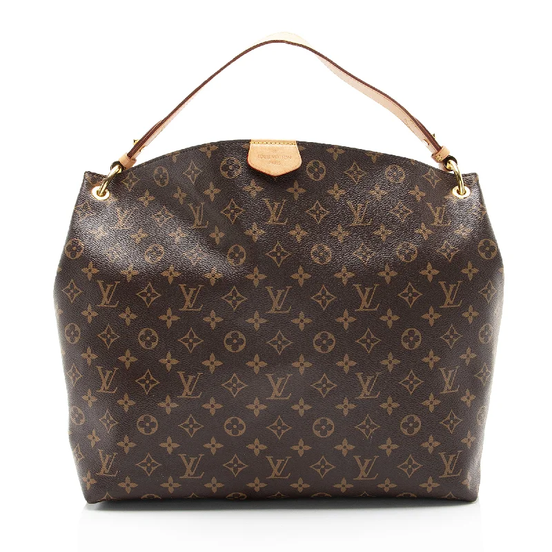 Louis Vuitton Monogram Canvas Graceful MM Hobo (SHF-hxnfQB)