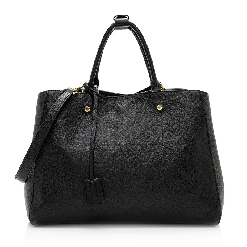 Louis Vuitton Monogram Empreinte Leather Montaigne GM Satchel (SHF-19784)