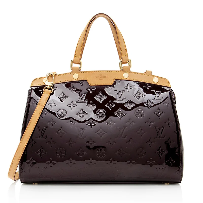 Louis Vuitton Monogram Vernis Brea MM Satchel (SHF-19681)