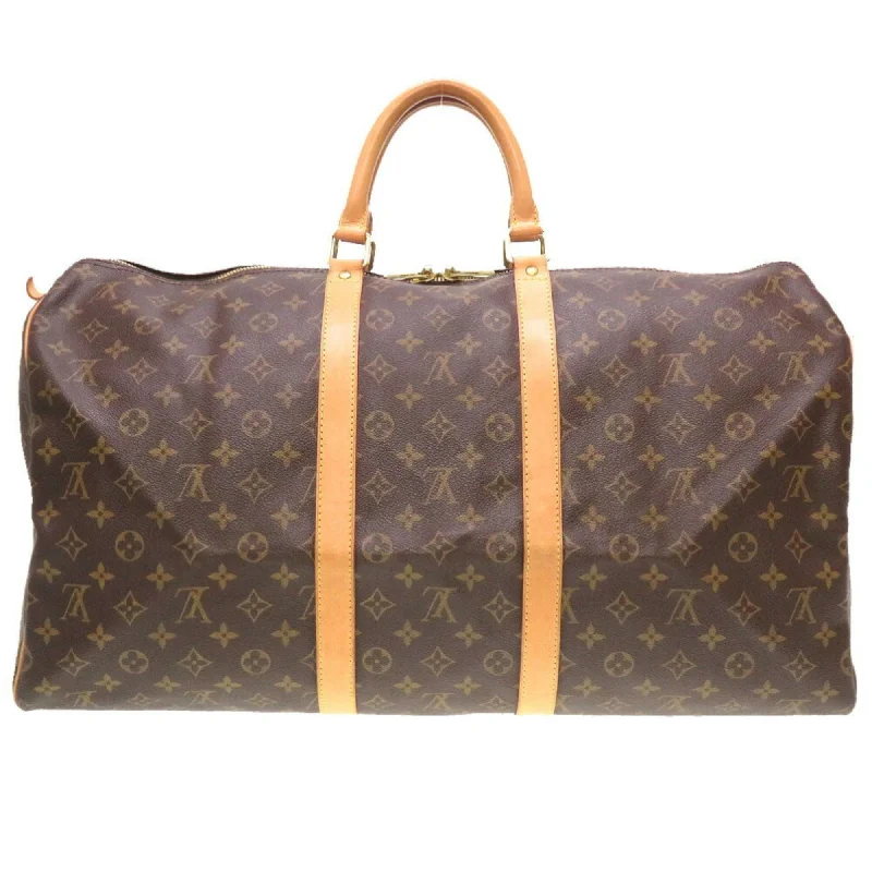 Louis Vuitton Brown Canvas Keepall 55 travel bag