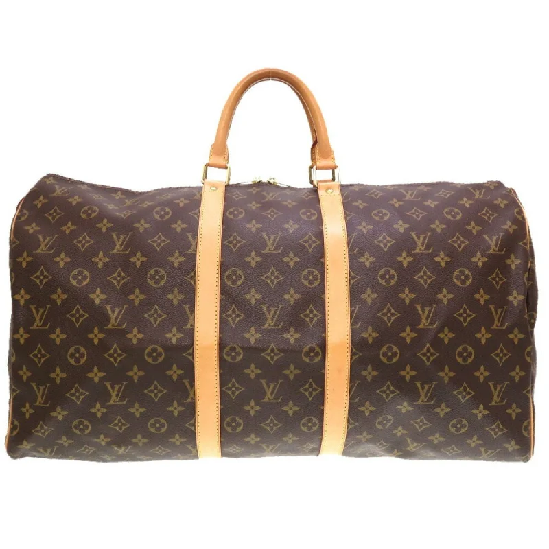 Louis Vuitton Brown Canvas Keepall 55 travel bag