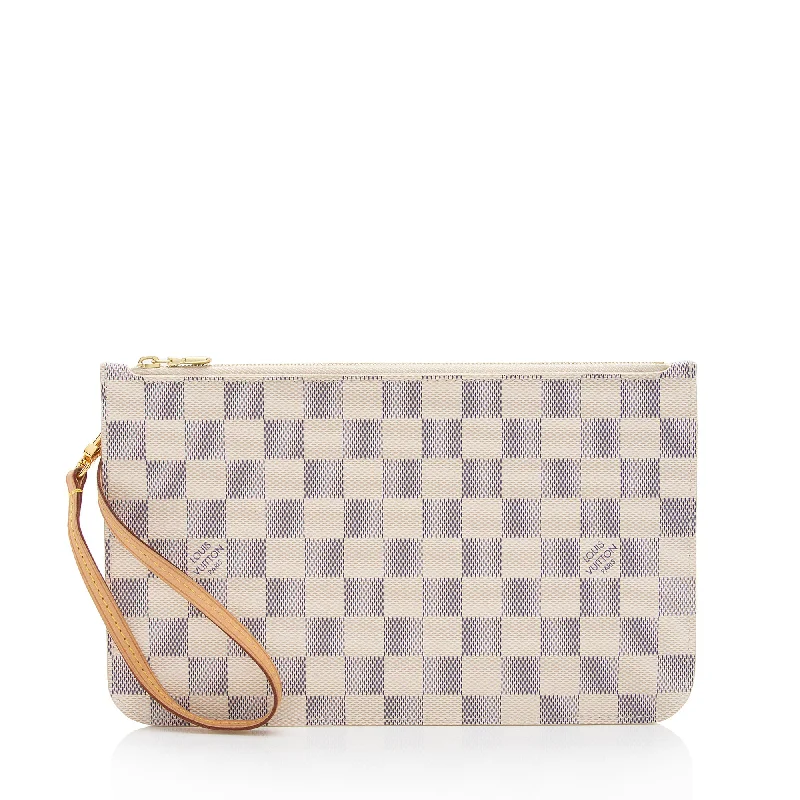 Louis Vuitton Damier Azur Neverfull MM Pochette (SHF-R3yKMv)