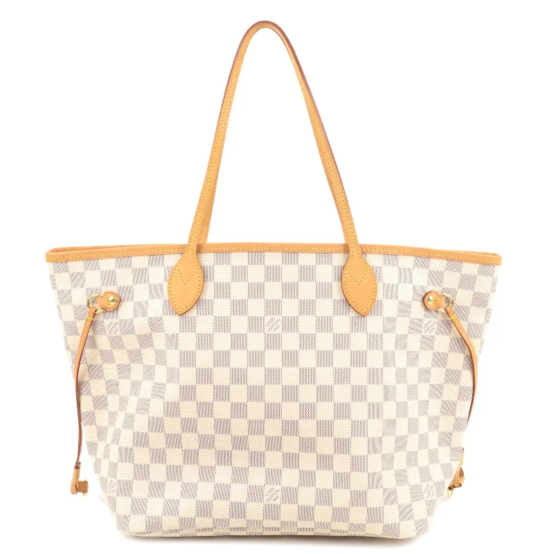 Louis Vuitton Damier Azur Neverfull MM Rose Ballerine N41605