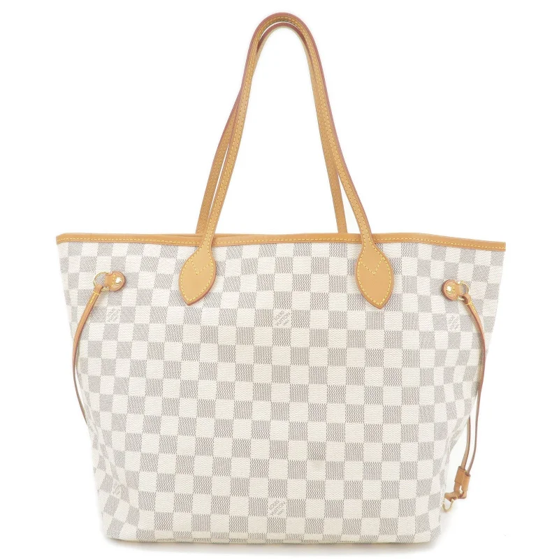 Louis Vuitton Damier Azur Neverfull MM Tote Bag Hand Bag N51107