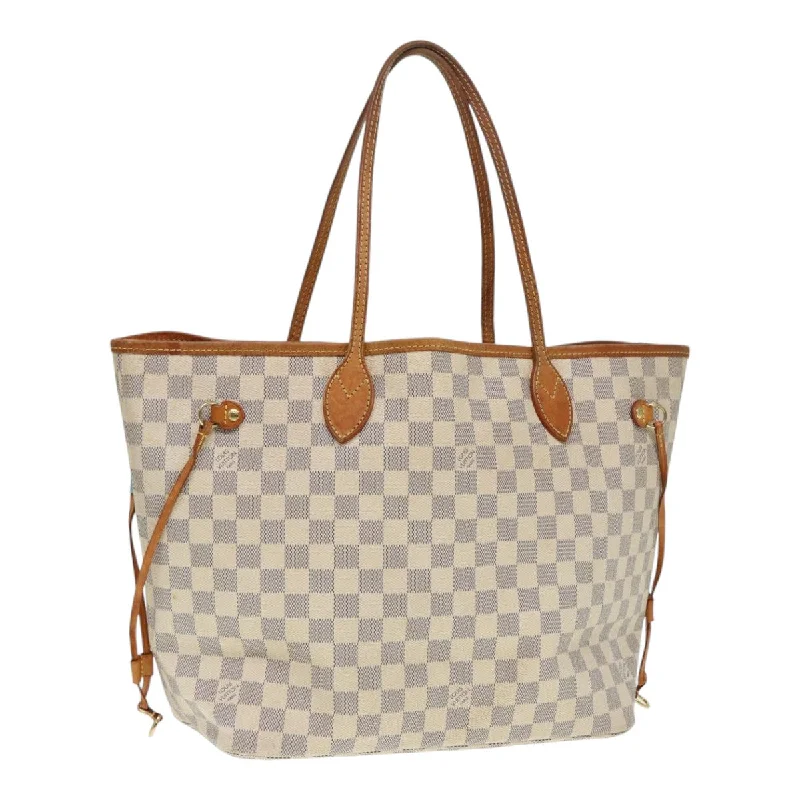 LOUIS VUITTON Damier Azur Neverfull MM Tote Bag N41605 LV Auth hk1644