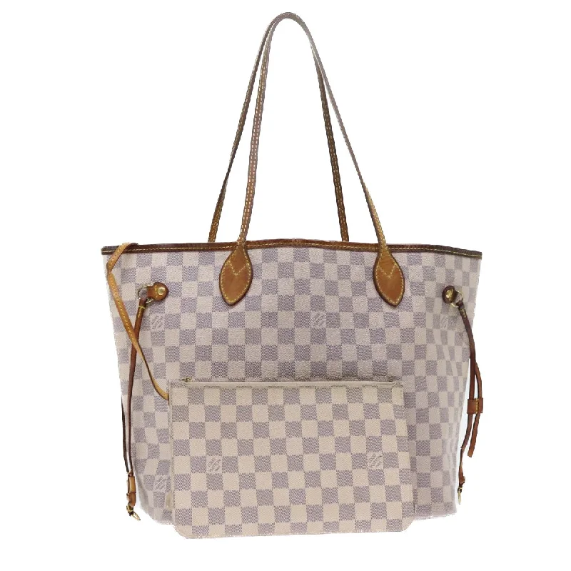 LOUIS VUITTON Damier Azur Neverfull MM Tote Bag N41605 LV Auth yk8704