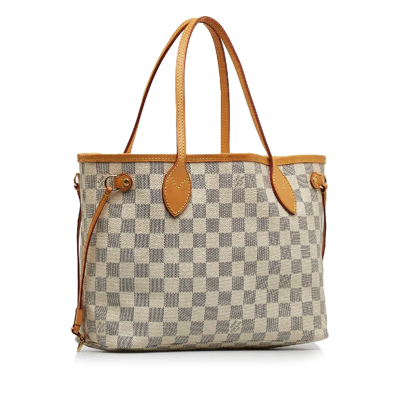 LOUIS VUITTON Damier Azur Neverfull PM Tote Bag