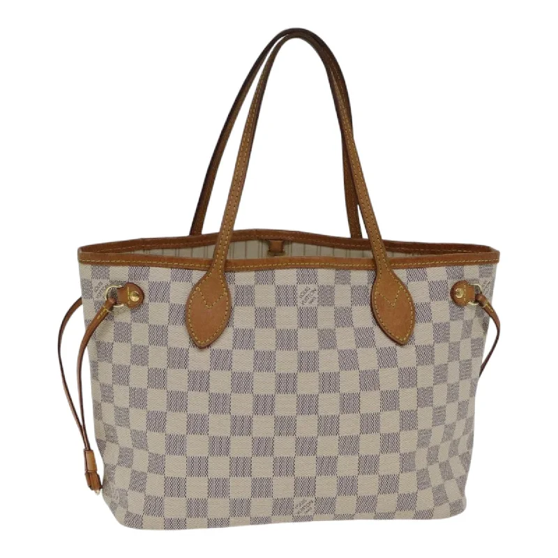 LOUIS VUITTON Damier Azur Neverfull PM Tote Bag N41362 LV Auth 86025