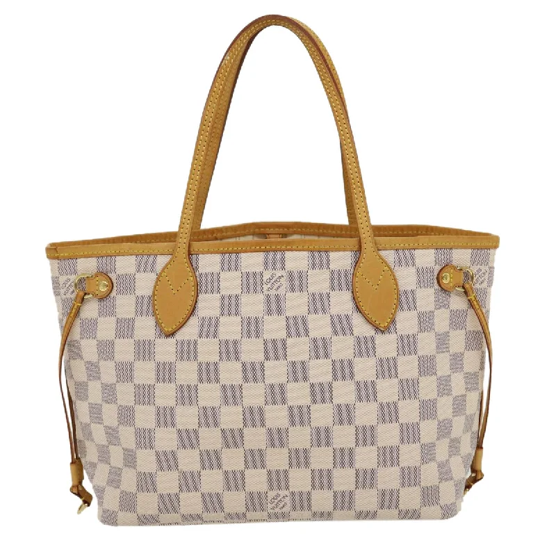 LOUIS VUITTON Damier Azur Neverfull PM Tote Bag N51110 LV Auth am2792g