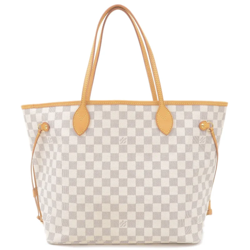 Louis Vuitton Damier Azur Neverfull Tote Bag MM N51107