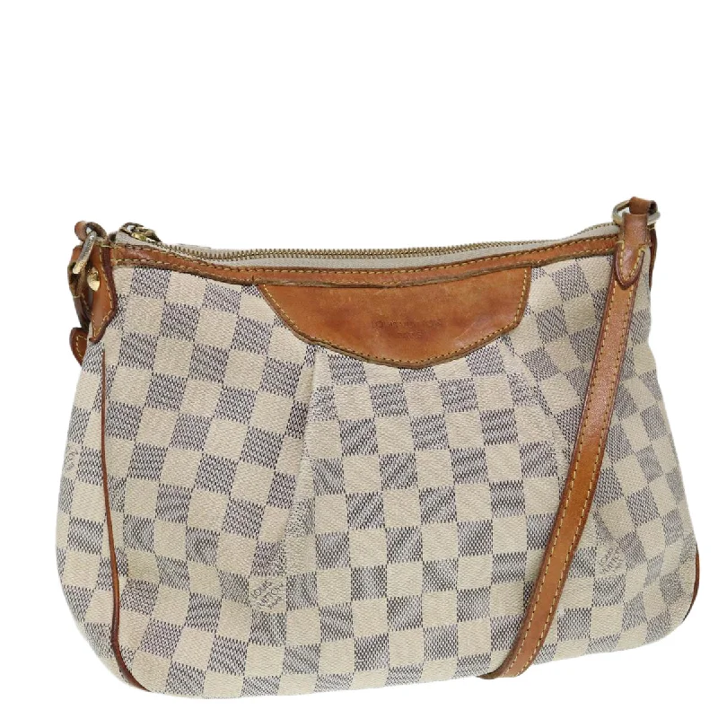 LOUIS VUITTON Damier Azur Siracusa PM Shoulder Bag N41113 LV Auth 87967