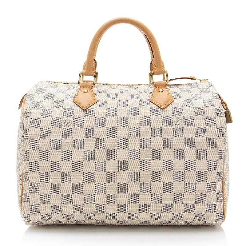 Louis Vuitton Damier Azur Speedy 30 Satchel (SHF-EEbbxa)