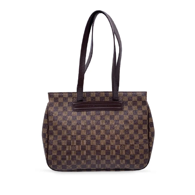 LOUIS VUITTON Damier Ebene Canvas Parioli Tote Shoulder Bag