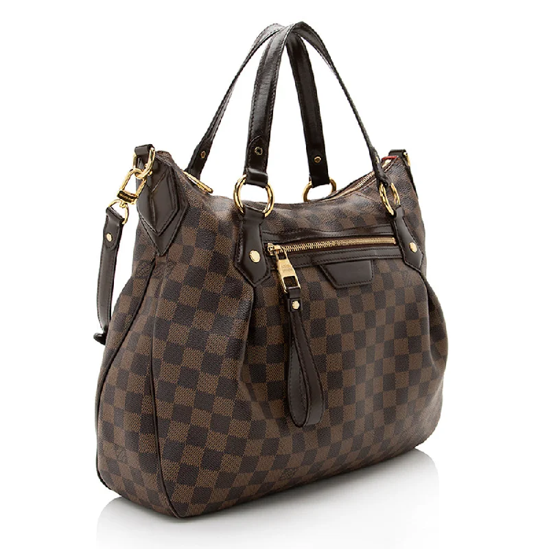 Louis Vuitton Damier Ebene Evora MM Shoulder Bag (SHF-22530)