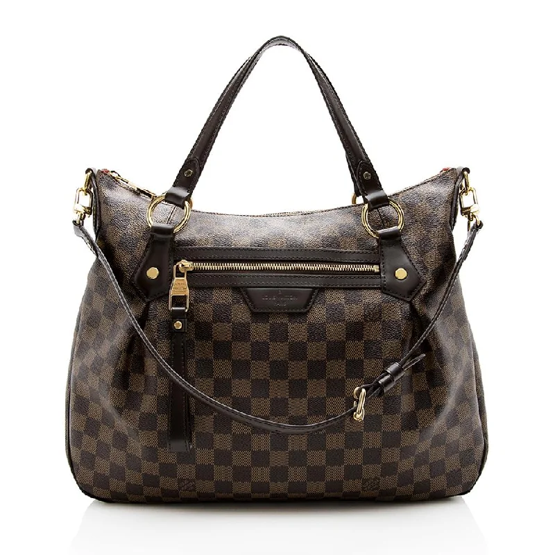 Louis Vuitton Damier Ebene Evora MM Tote (SHF-14435)